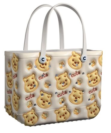 Bucket Tote Bag, Limited Edition Bogg Bag, Beach Bag Puffy Pooh