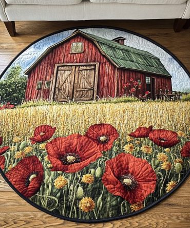 Poppy Lane Quilted Round Mat