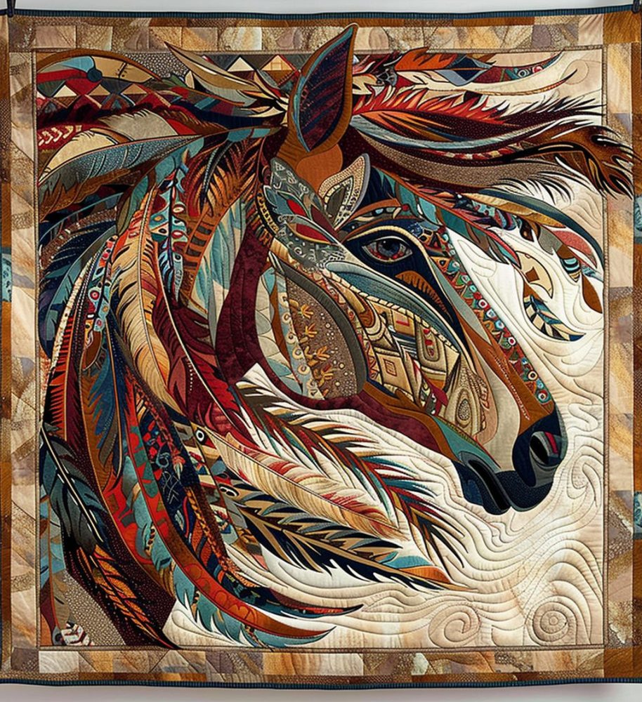 Prairie Pony Quilted Blanket