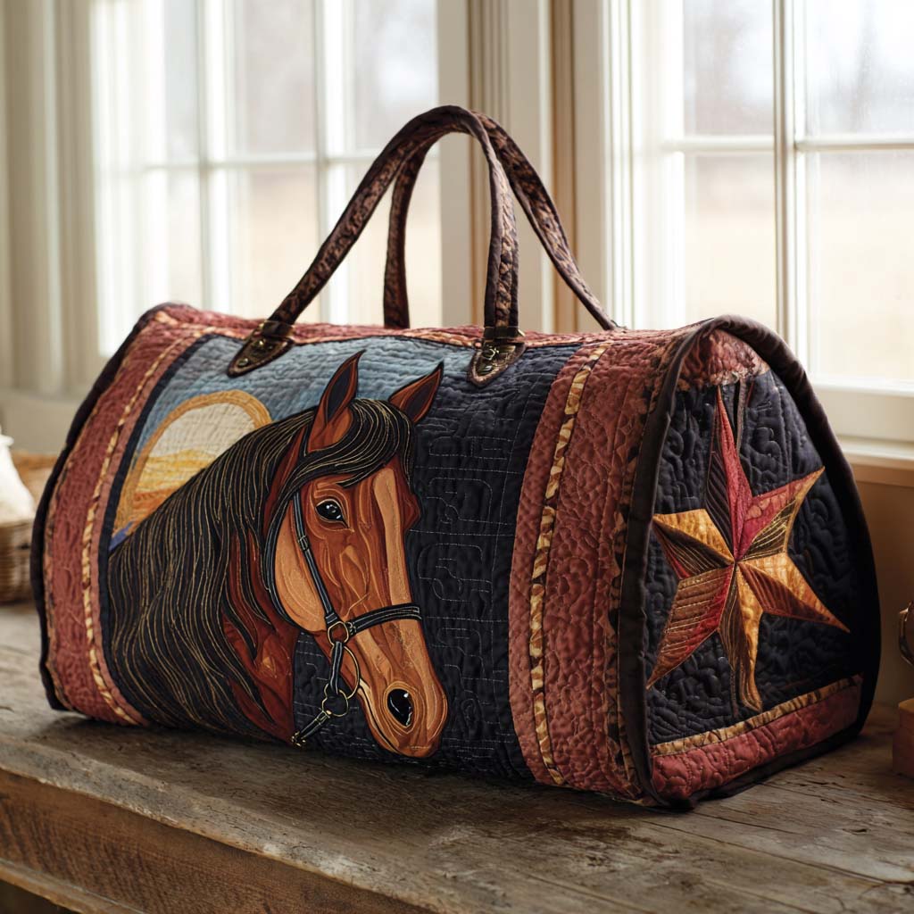 Prairie Horse Quilted Duffle Bag