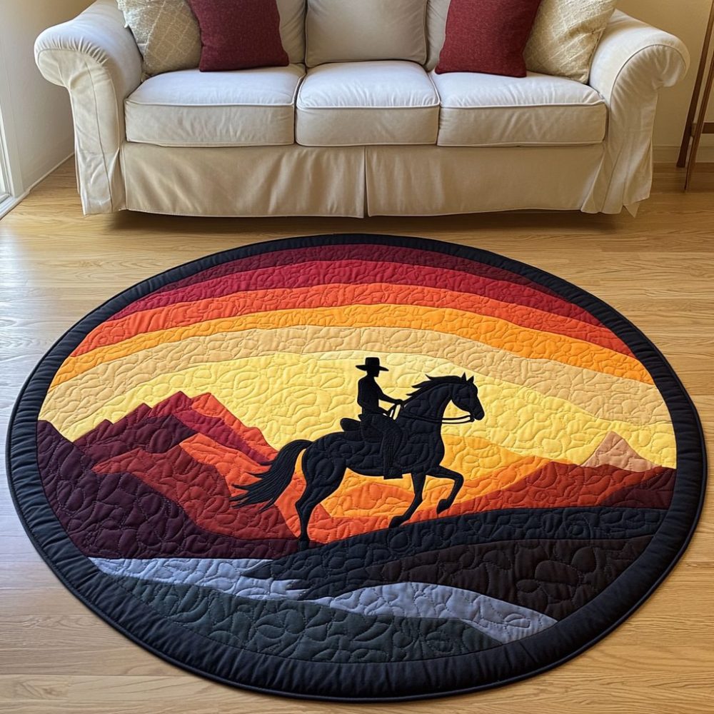 Prairie Ride Quilted Round Mat