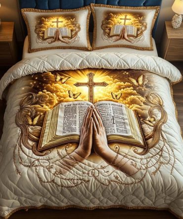 Prayer And Scripture 3-Piece Quilted Bedding Set