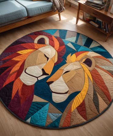 Pride Lion Quilted Round Mat
