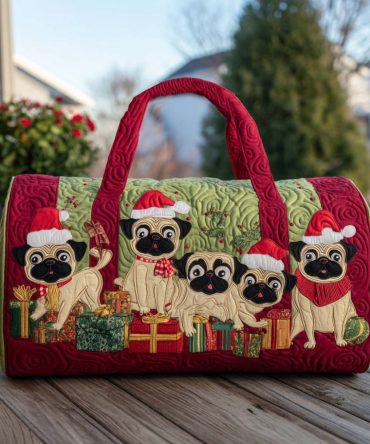 Puglet Noel Quilted Duffle Bag