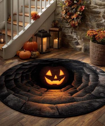Pumpkin Cavern Quilted Round Mat