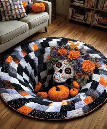 Pumpkin Pit Quilted Round Mat