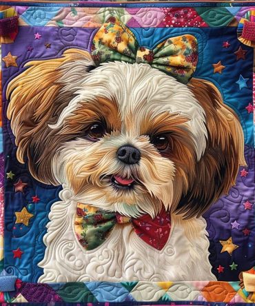 Puppy Pizzazz Quilted Blanket