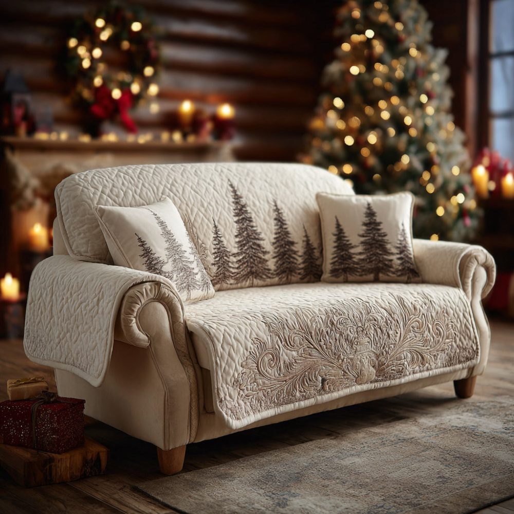 Quiet Forest Quilted Sofa Cover