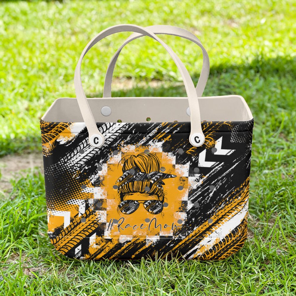 Bucket Tote Bag, Limited Edition Bogg Bag, Beach Bag Race Mom - Image 4