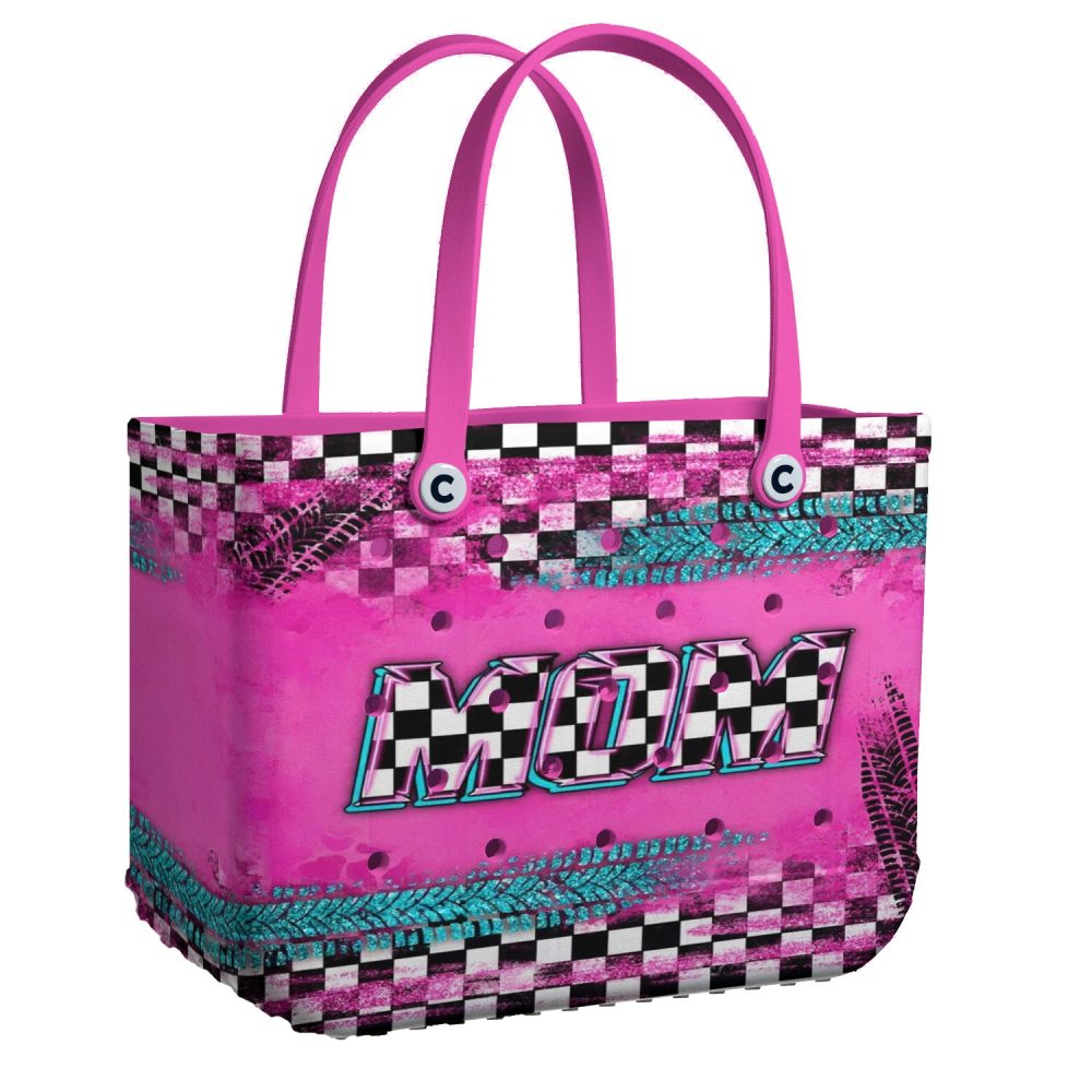 Bucket Tote Bag, Limited Edition Bogg Bag, Beach Bag Racing Mom