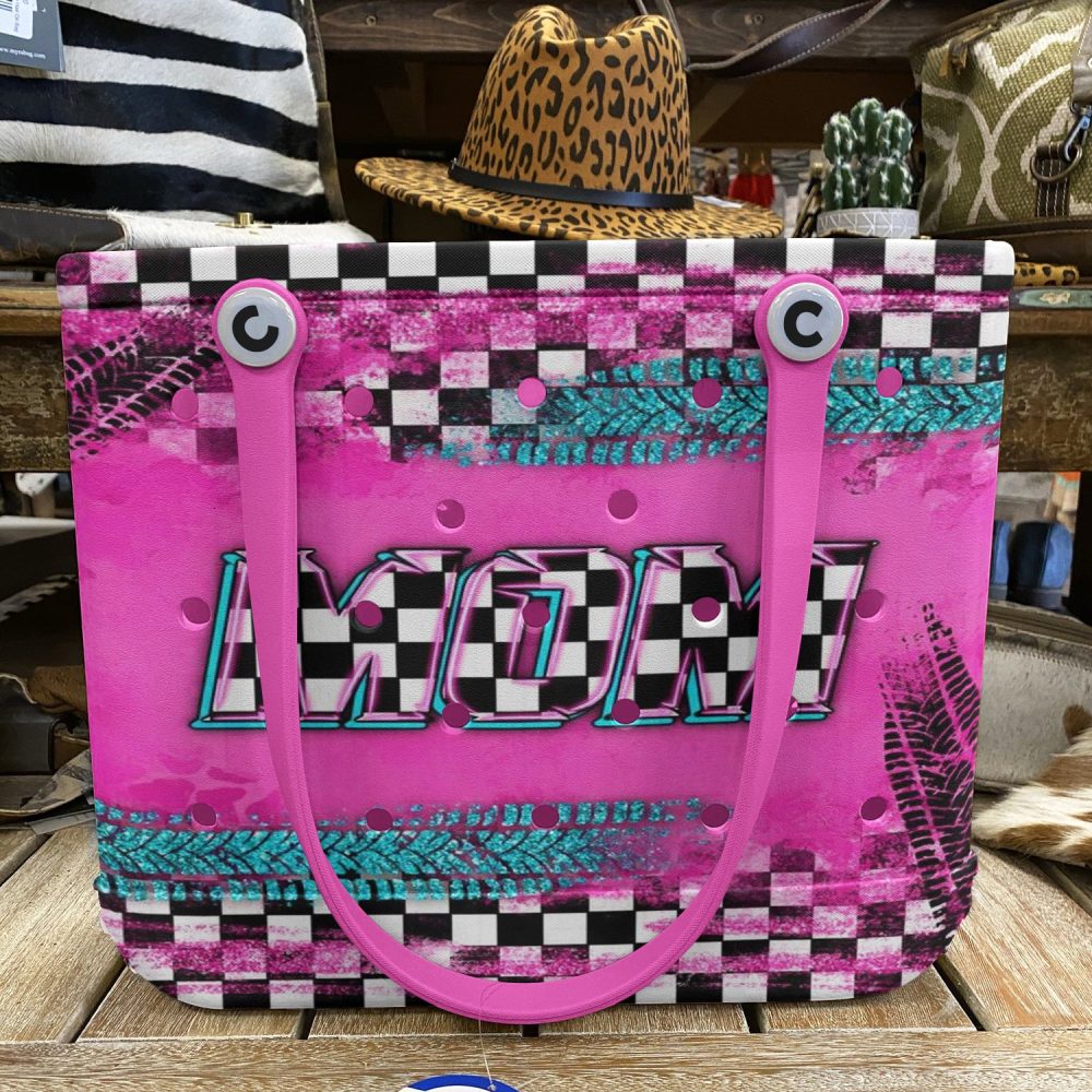 Bucket Tote Bag, Limited Edition Bogg Bag, Beach Bag Racing Mom - Image 6