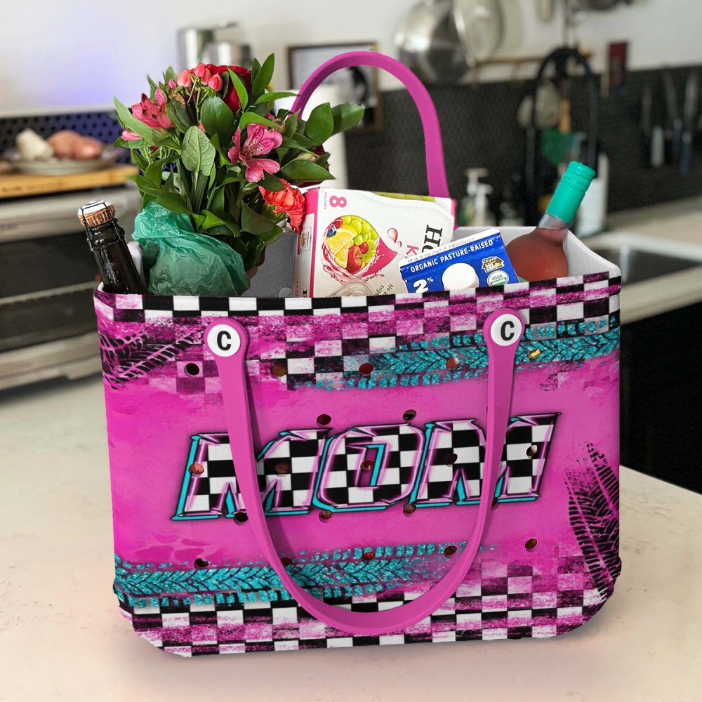 Bucket Tote Bag, Limited Edition Bogg Bag, Beach Bag Racing Mom - Image 4