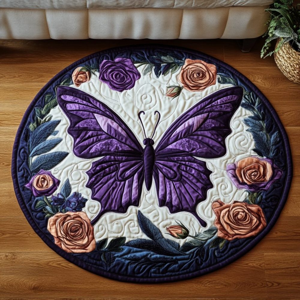 Radiant Flight Quilted Round Mat