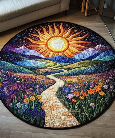 Radiant Horizons Quilted Round Mat