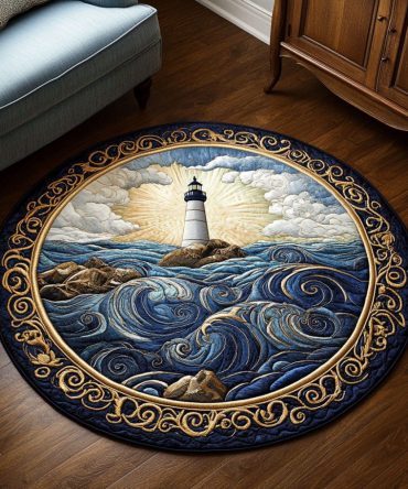 Radiant Light Quilted Round Mat