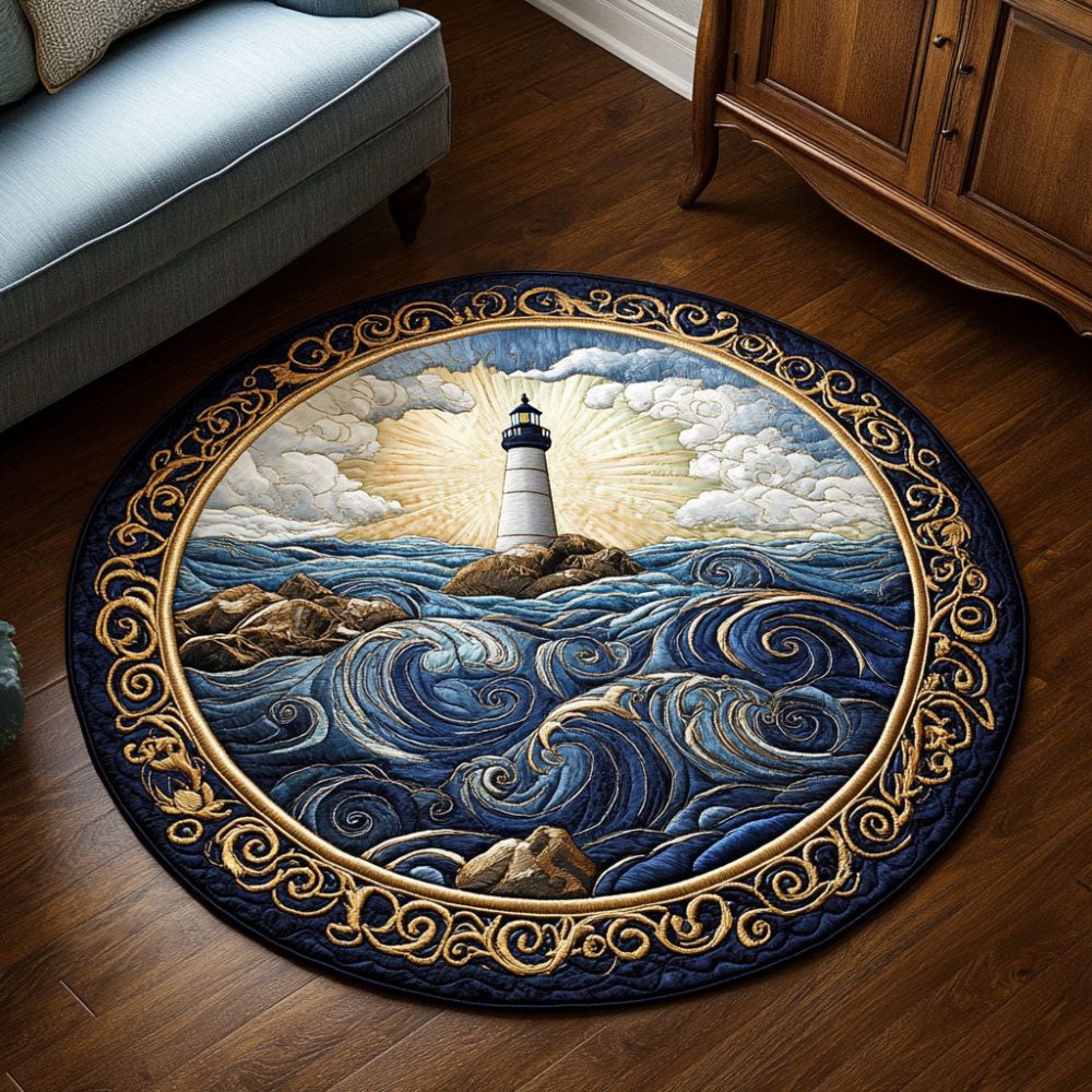 Radiant Light Quilted Round Mat
