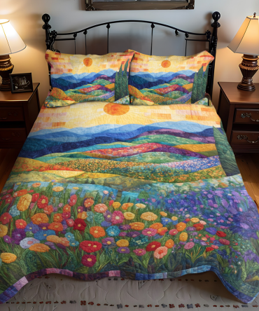 Radiant Rays 3-Piece Quilted Bedding Set