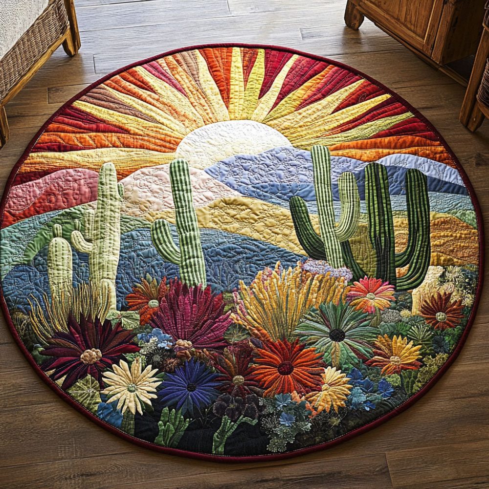 Radiant Wilds Quilted Round Mat