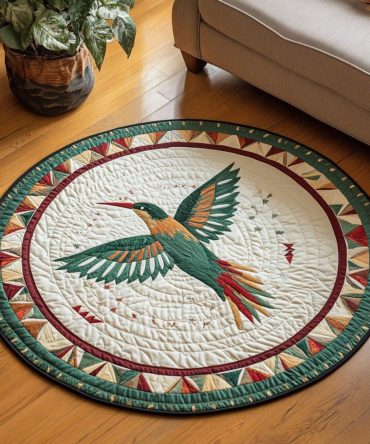 Rainbow Glider Quilted Round Mat