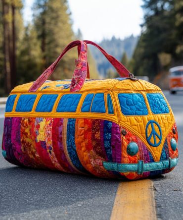 Rainbow Ride Quilted Duffle Bag