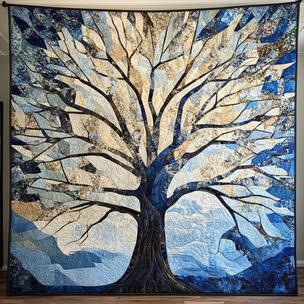 Rainbow Roots Quilted Blanket