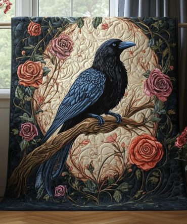 Raven Night Quilted Blanket