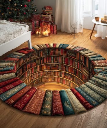Reading Hollow Quilted Round Mat