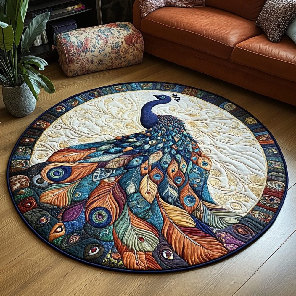 Regal Radiance Quilted Round Mat