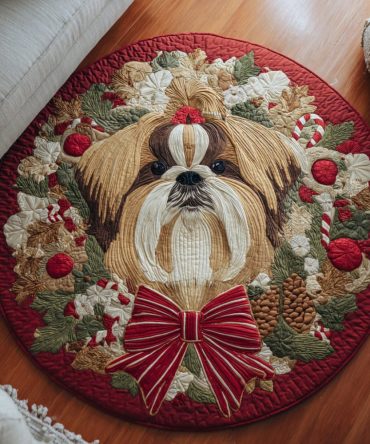 Regal Shih Tzu Quilted Round Mat