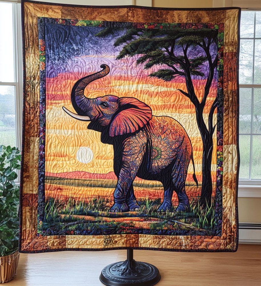 Regal Trunk Safari Quilted Blanket