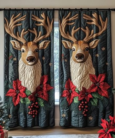 Reindeer Spirit Quilted Curtains
