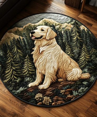 Retriever Love Quilted Round Mat