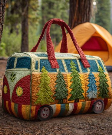 Retro Van Quilted Duffle Bag