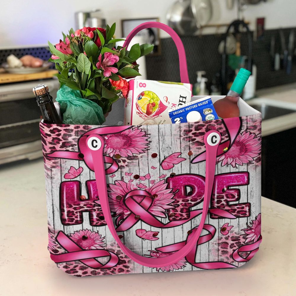 Bucket Tote Bag, Limited Edition Bogg Bag, Beach Bag Ribbon Of Hope - Image 4