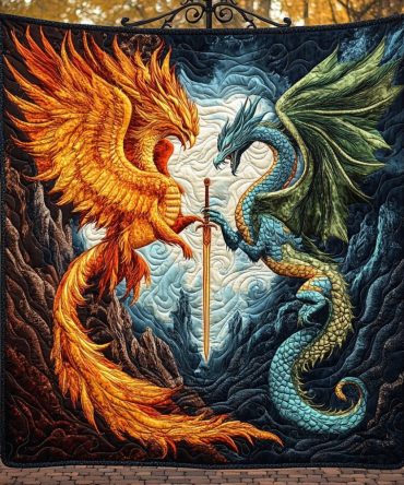 Rise From Ashes Quilted Blanket