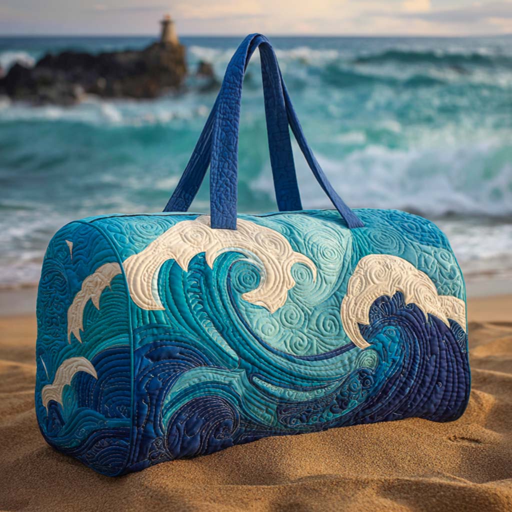 Rising Wave Quilted Duffle Bag