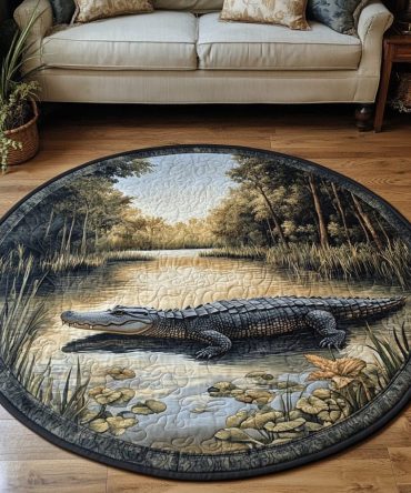 River Ruler Quilted Round Mat