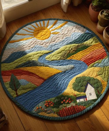 River Valley Quilted Round Mat