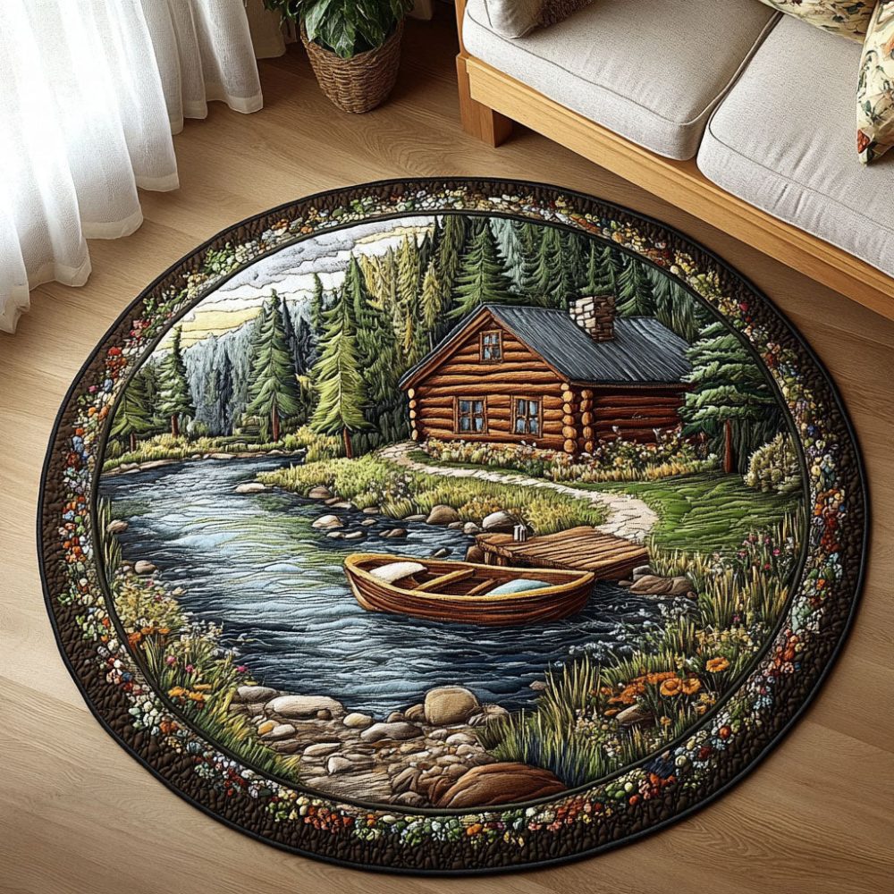 Riverside Hideaway Quilted Round Mat
