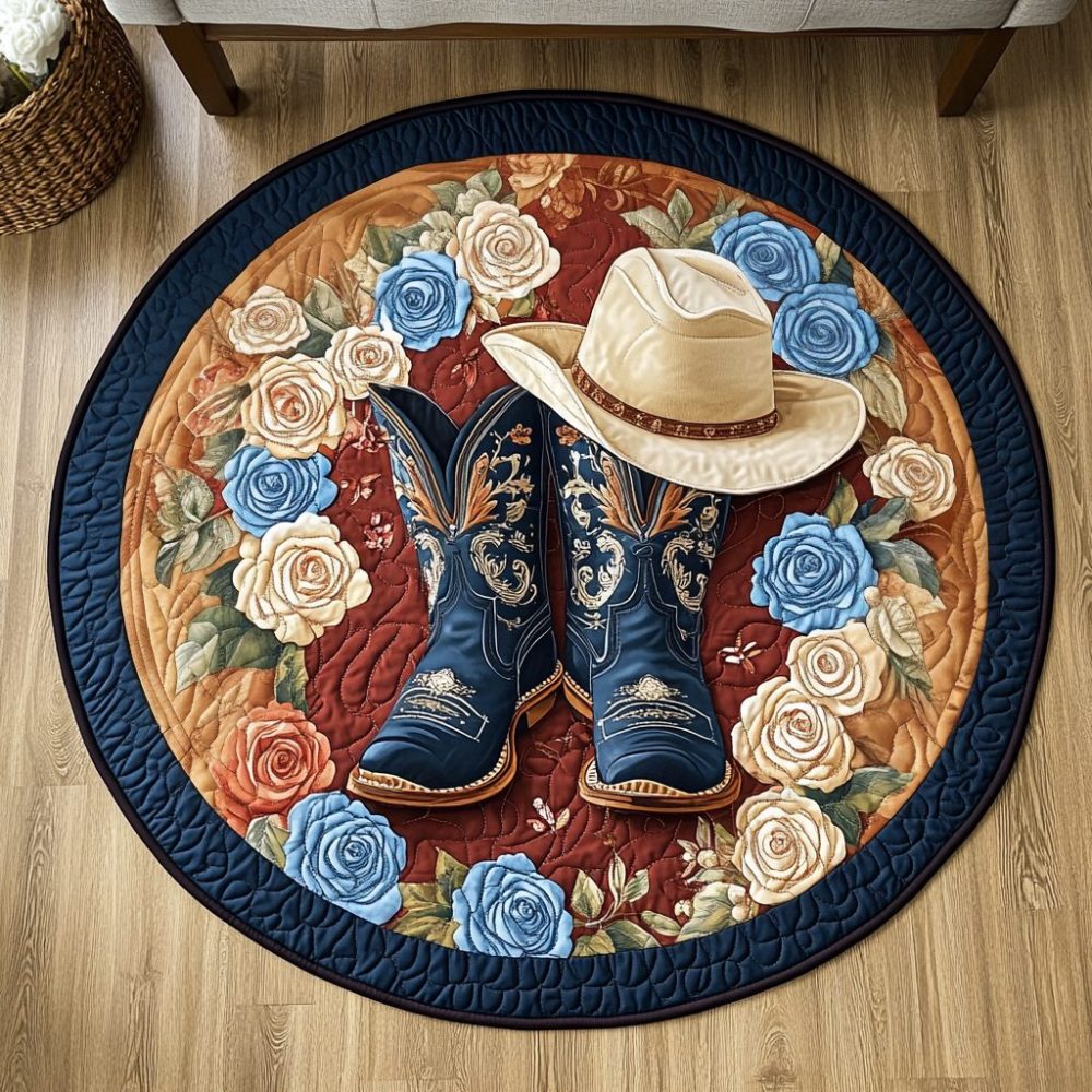 Rodeo Bloom Quilted Round Mat