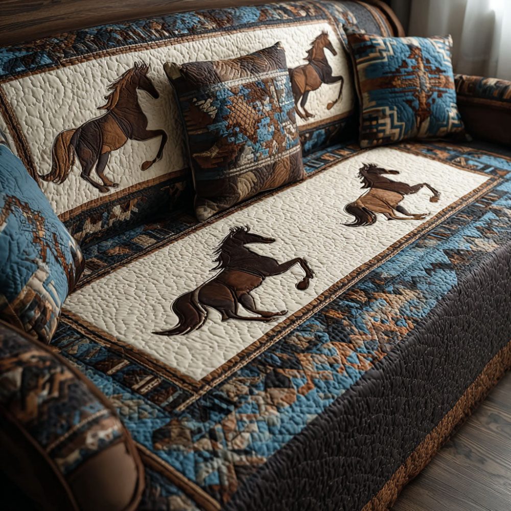 Rodeo Spirit Quilted Sofa Cover