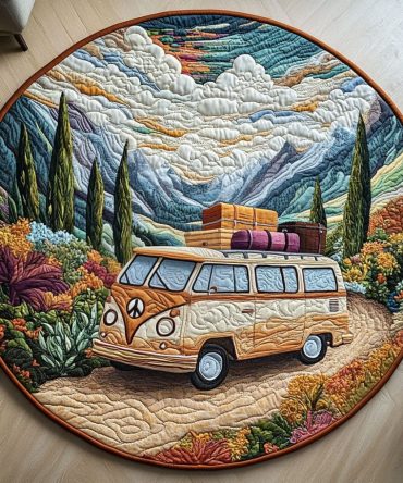 Rolling Freedom Quilted Round Mat