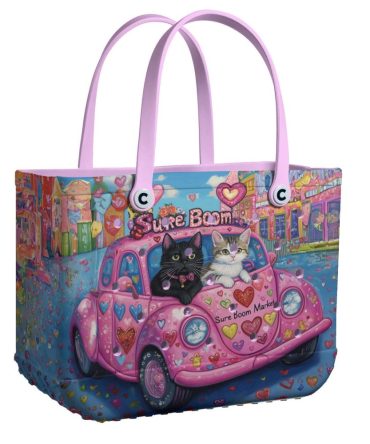 Bucket Tote Bag, Limited Edition Bogg Bag, Beach Bag Romance On The Road