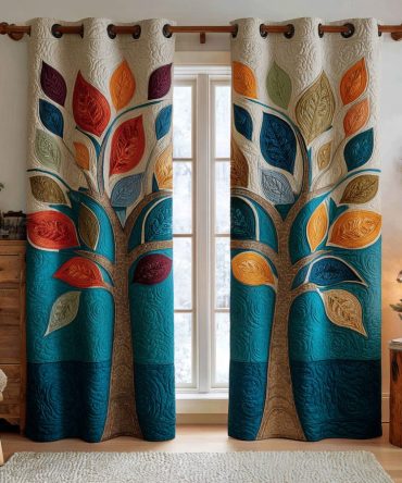 Rooted Harmony Quilted Curtains