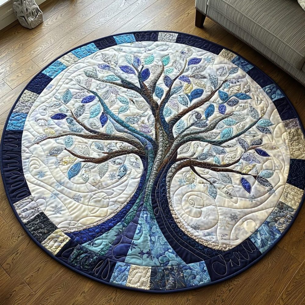 Rooted Wisdom Quilted Round Mat