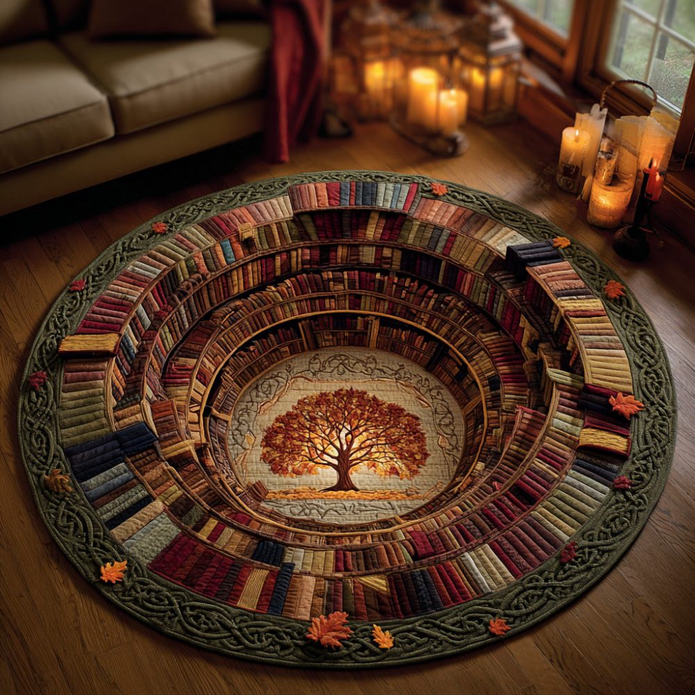 Rooted In Reading Quilted Round Mat