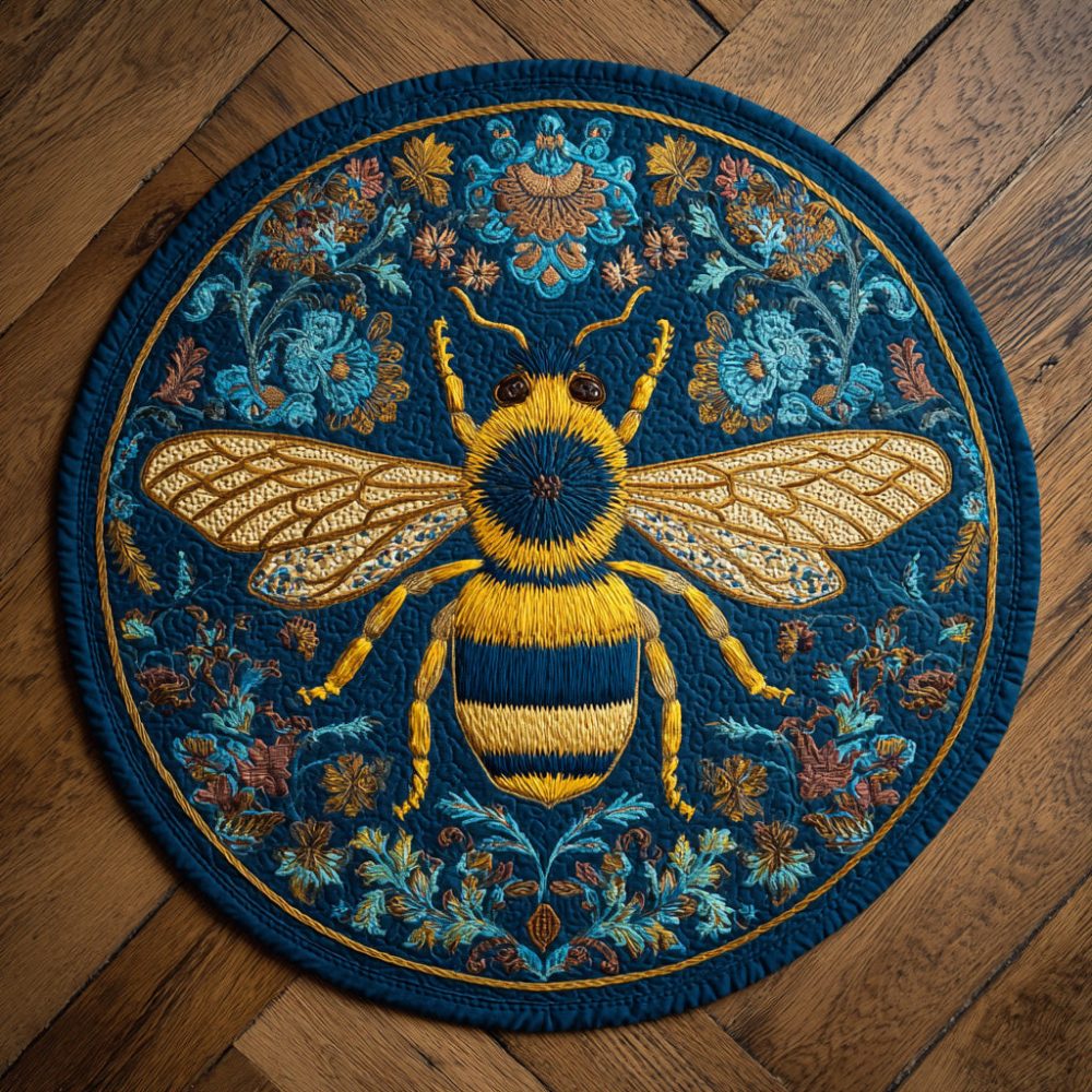 Royal Bee Quilted Round Mat