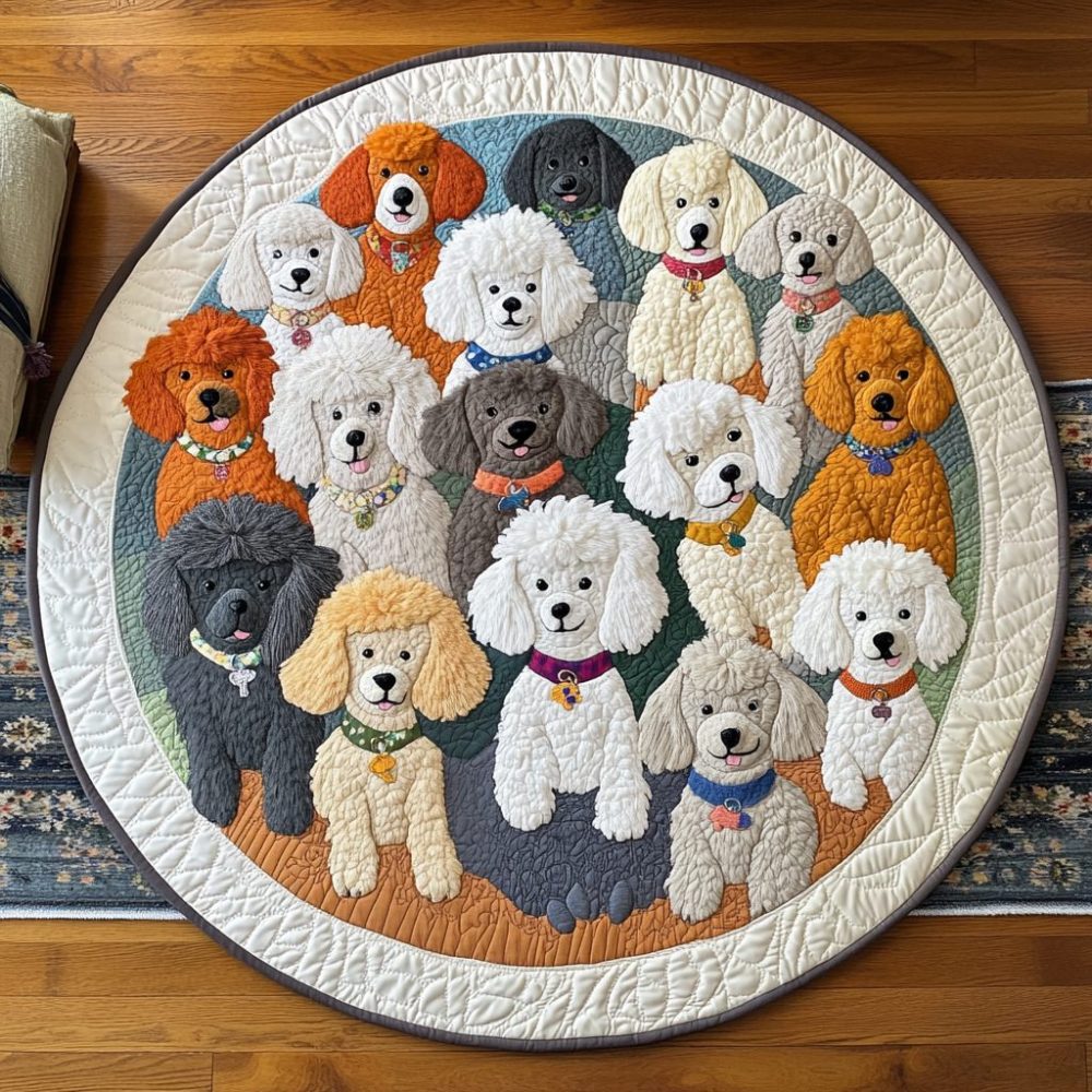 Royal Fluff Quilted Round Mat