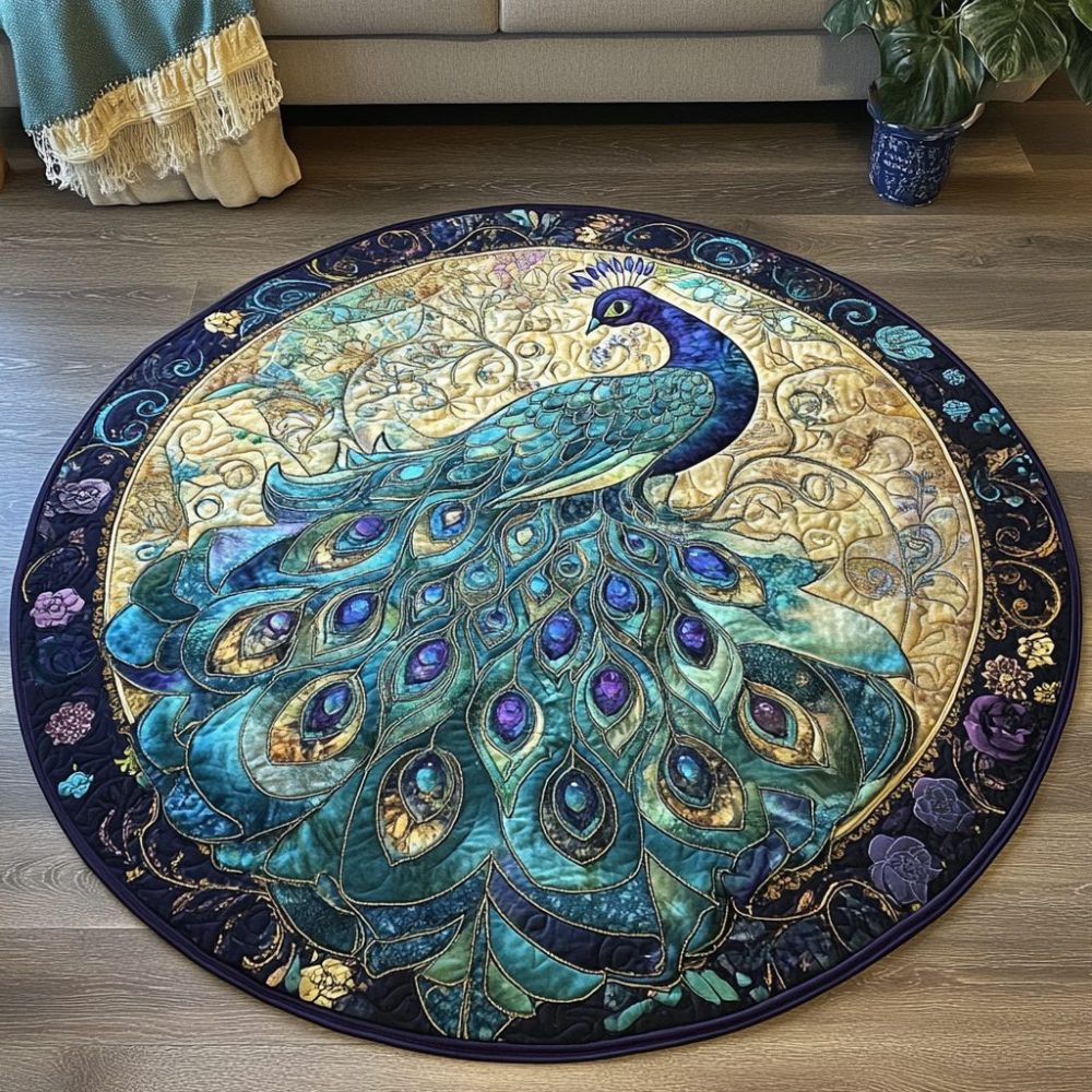 Royal Plumage Quilted Round Mat