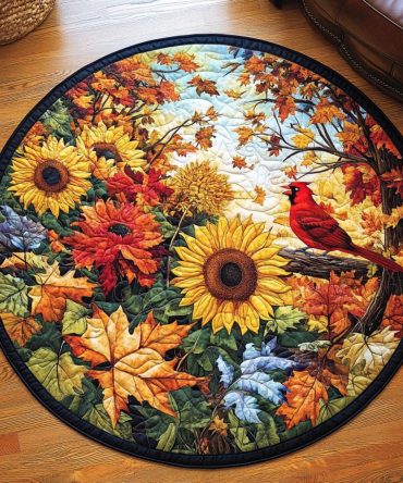 Rustic Harvest Quilted Round Mat